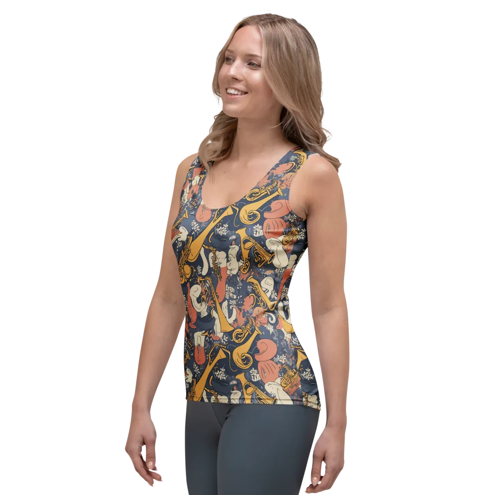 Midnight Brass on Women's Tank Top — Left Front
