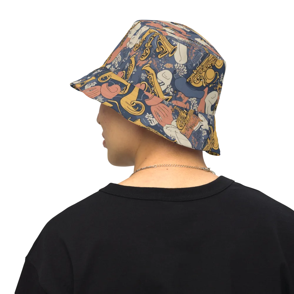 Midnight Brass on Reversible Bucket Hat — Back Inside