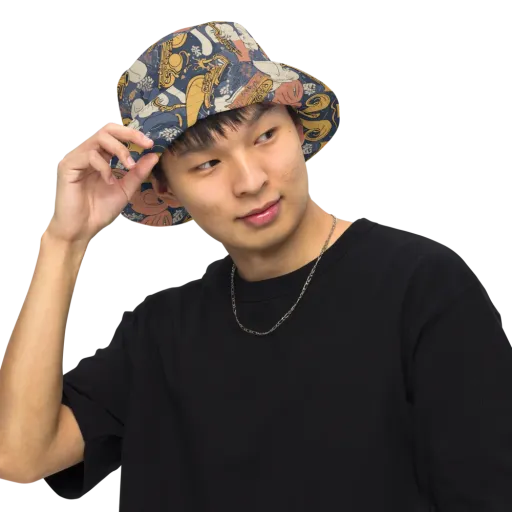Midnight Brass on a Reversible Bucket Hat