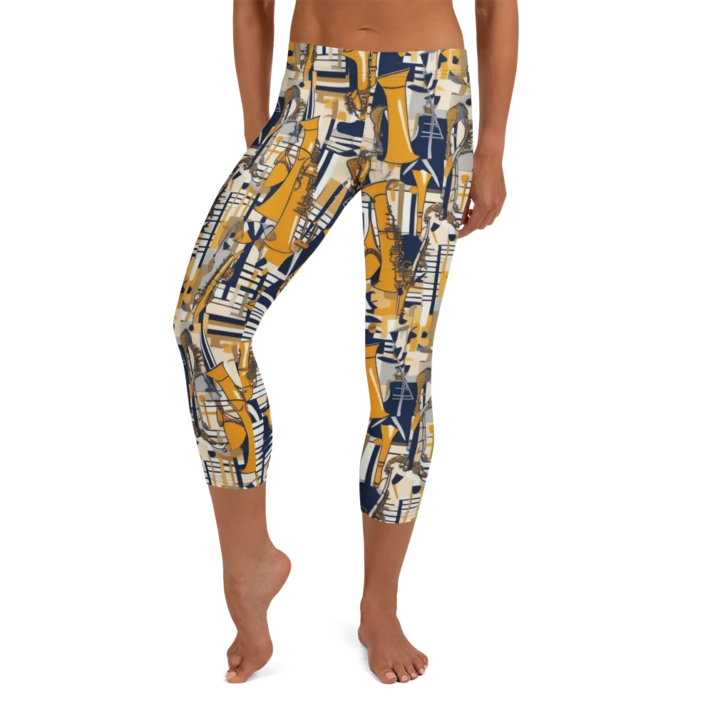 Saffron Swing on Capri Leggings — Front