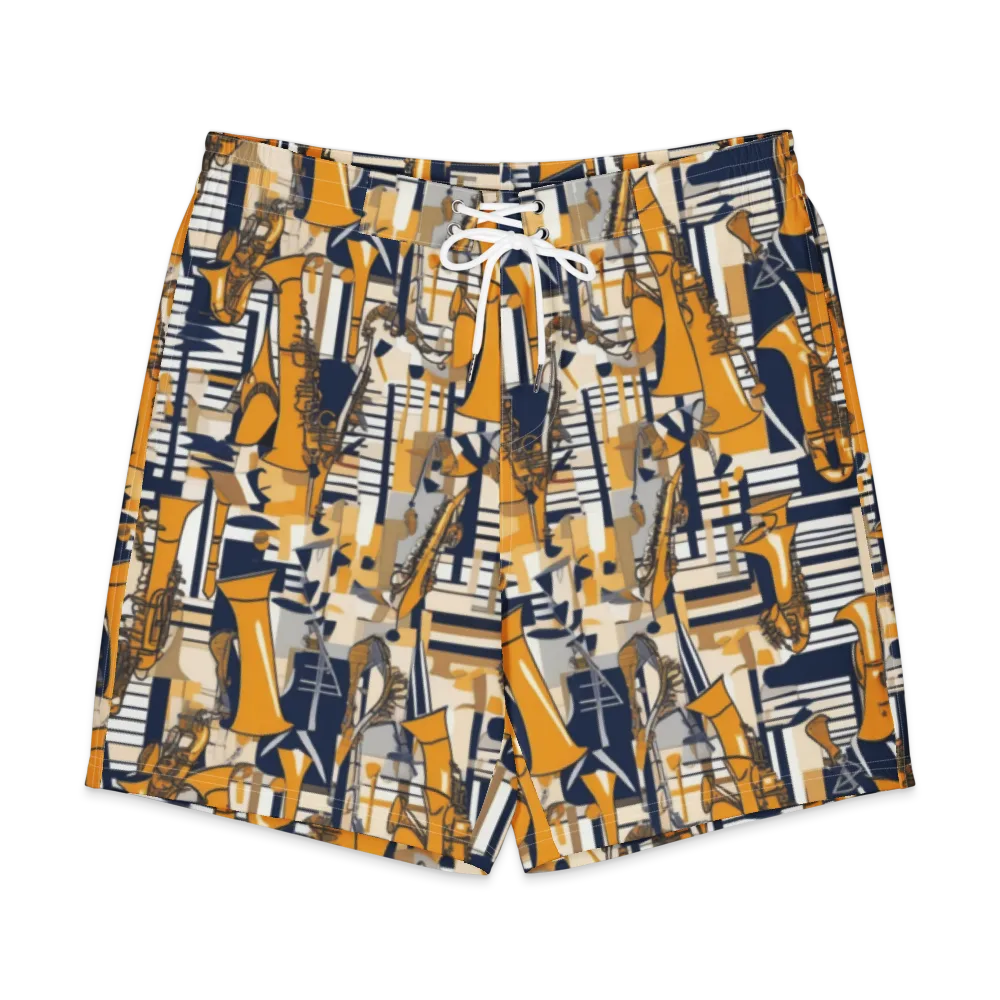 Saffron Swing on Men's Board Shorts — Front