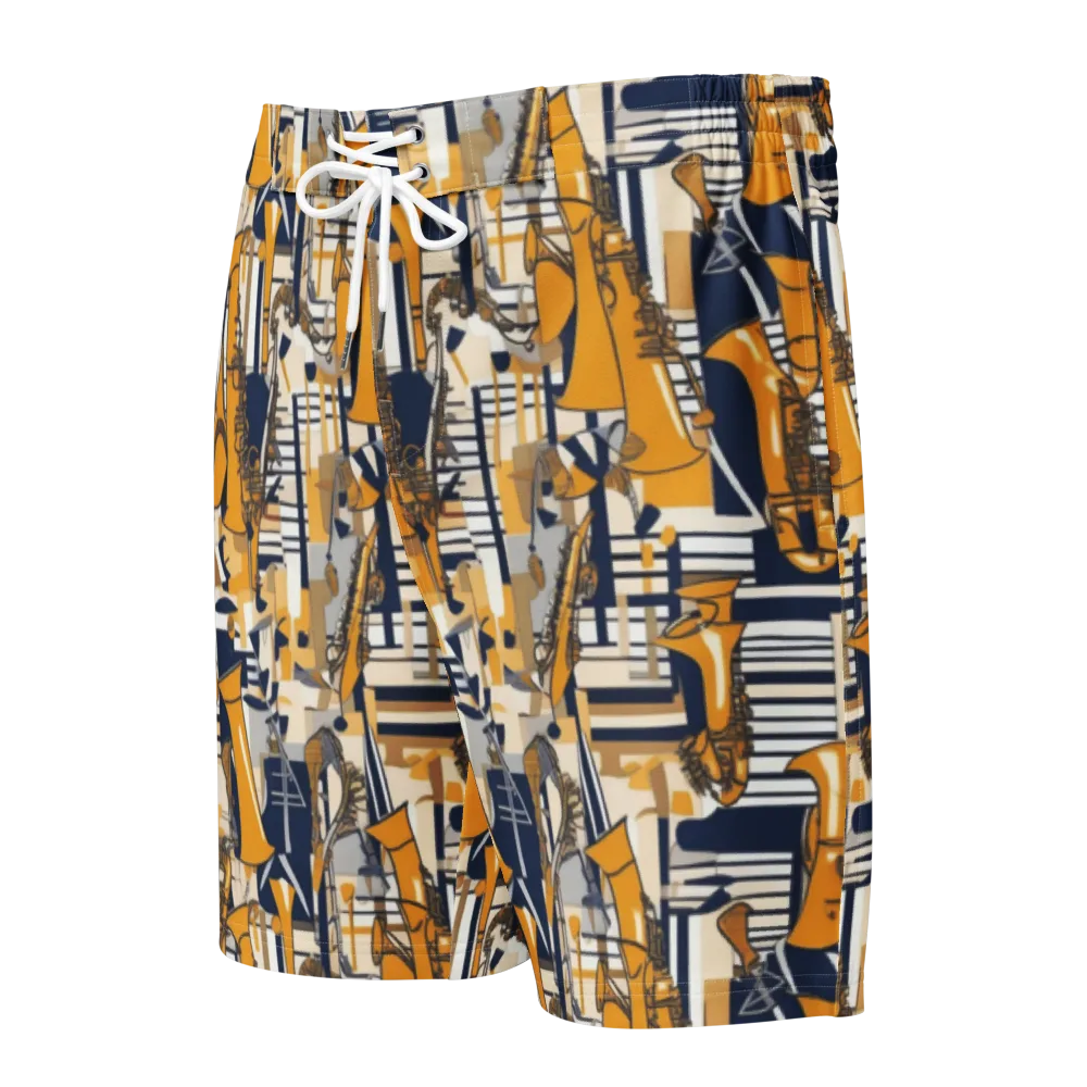 Saffron Swing on Men's Board Shorts — Front