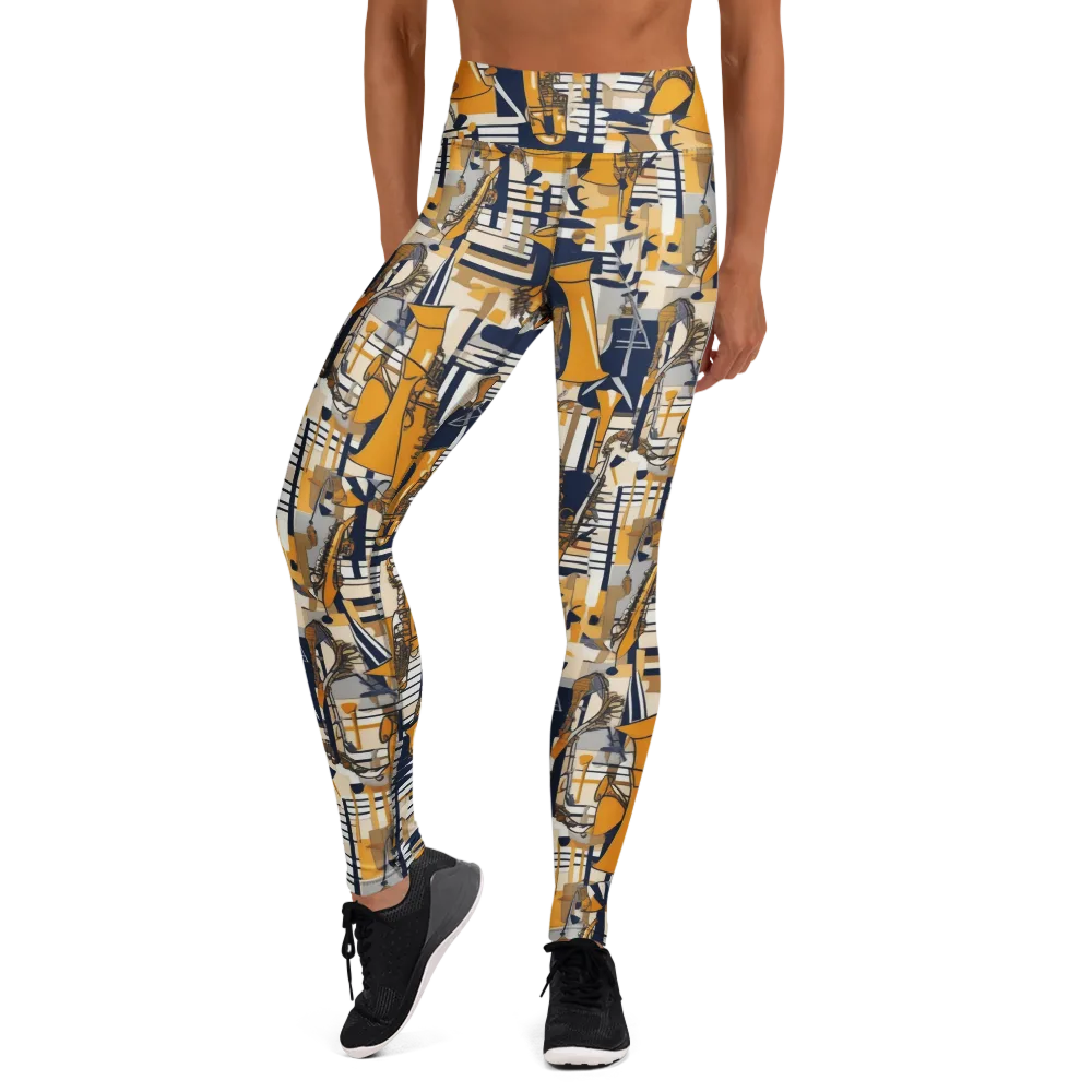 Saffron Swing on Yoga Leggings — Front