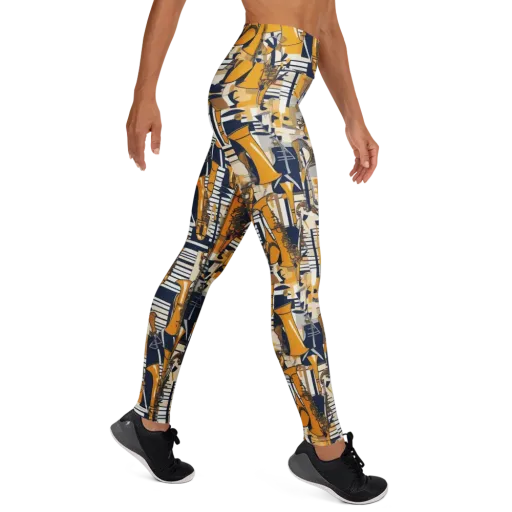 Saffron Swing on a Yoga Leggings