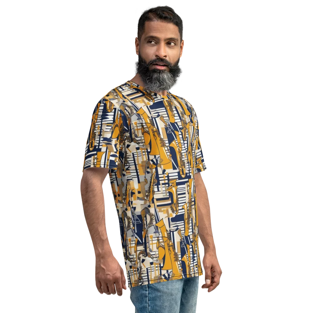 Saffron Swing on Men's Crew Neck T-Shirt — Right
