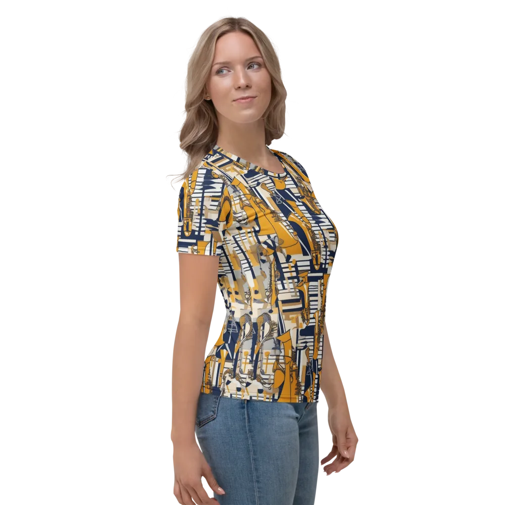 Saffron Swing on Women's Crew Neck T-Shirt — Right