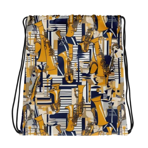 Saffron Swing on a Drawstring Bag