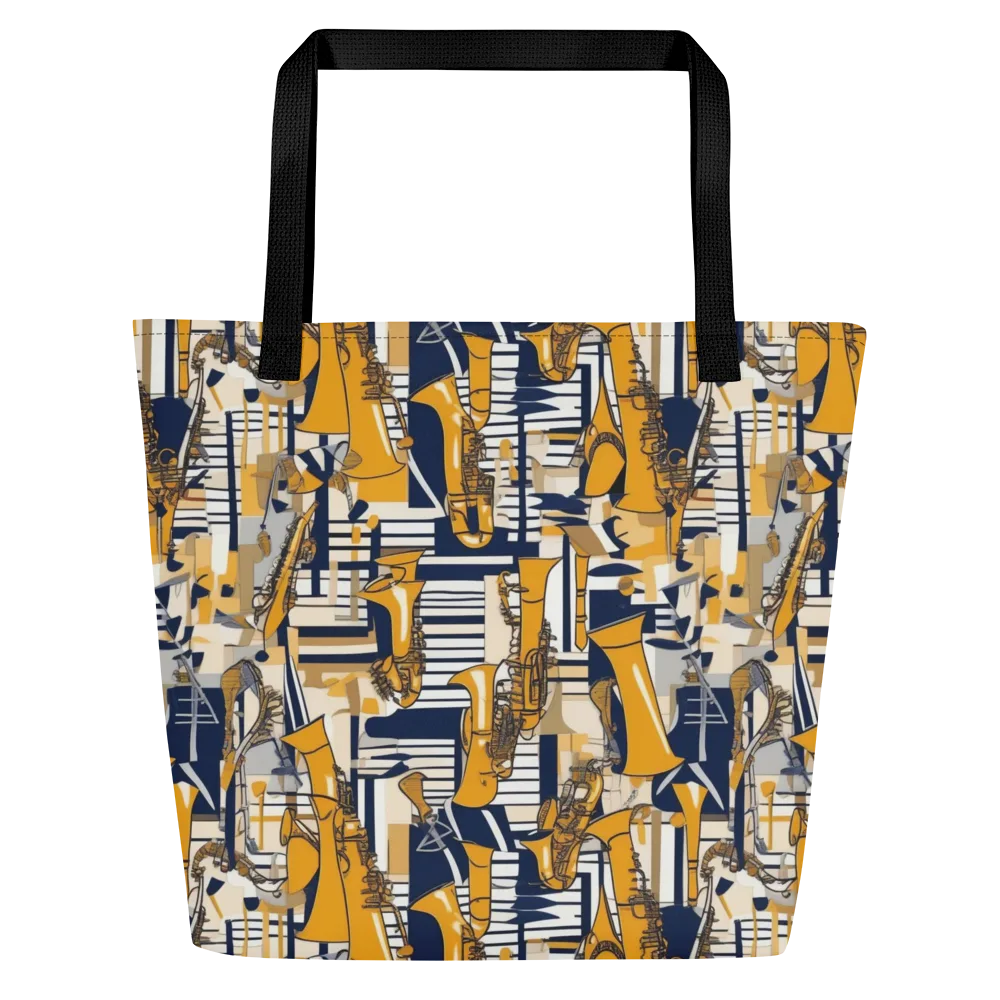Saffron Swing on Large Tote Bag W/ Pocket — Front