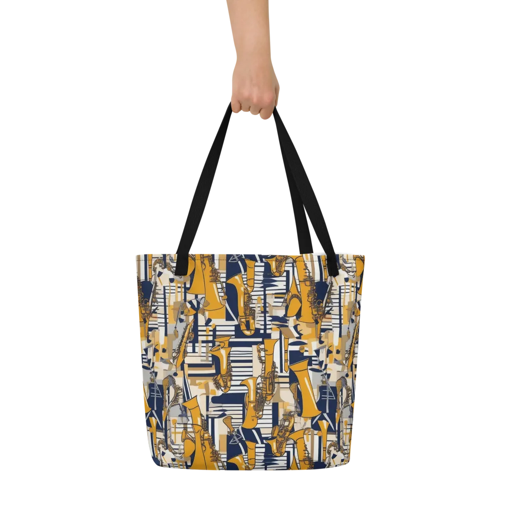 Saffron Swing on Large Tote Bag W/ Pocket — Front