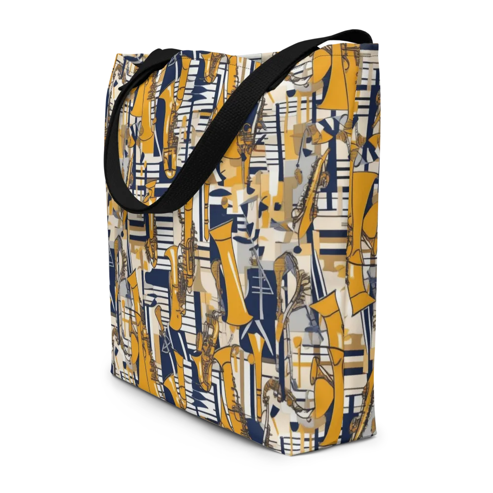 Saffron Swing on Large Tote Bag W/ Pocket — Front