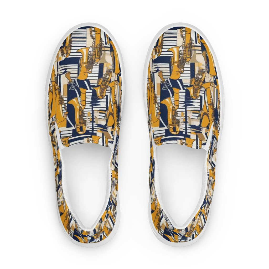Saffron Swing on Women's Slip-On Canvas Shoes — Front