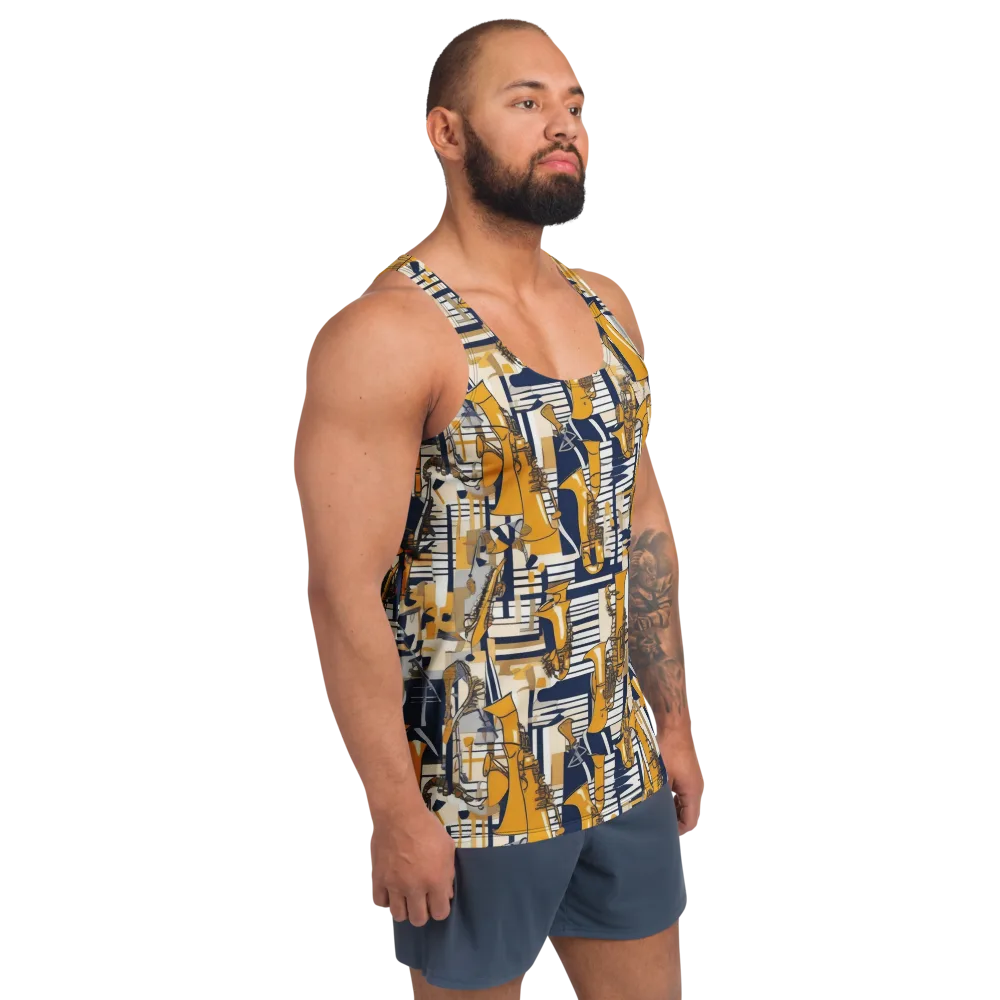 Saffron Swing on Men's Tank Top — Right Front