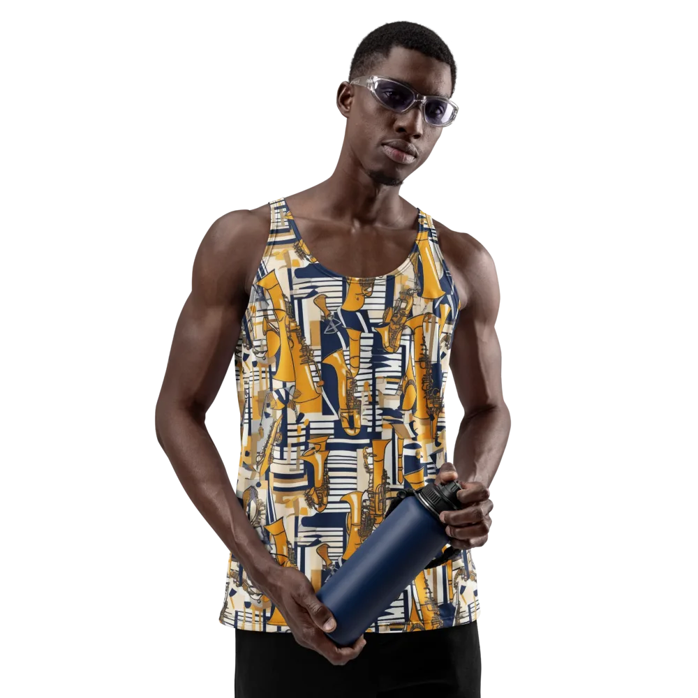 Saffron Swing on Men's Tank Top — Front