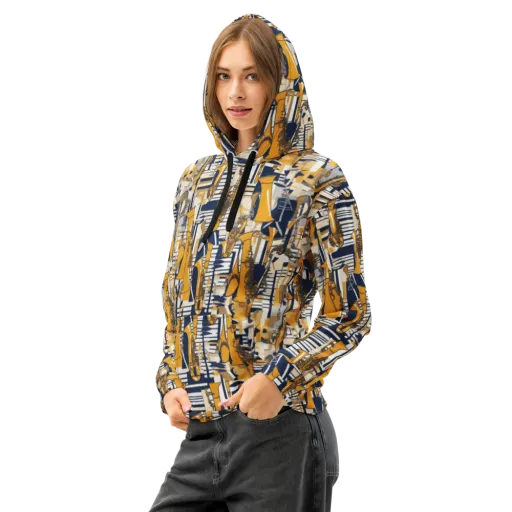 Saffron Swing on a Cotton Hoodie