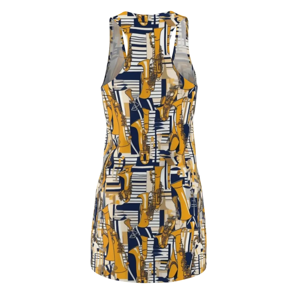 Saffron Swing on Racerback Dress — Back