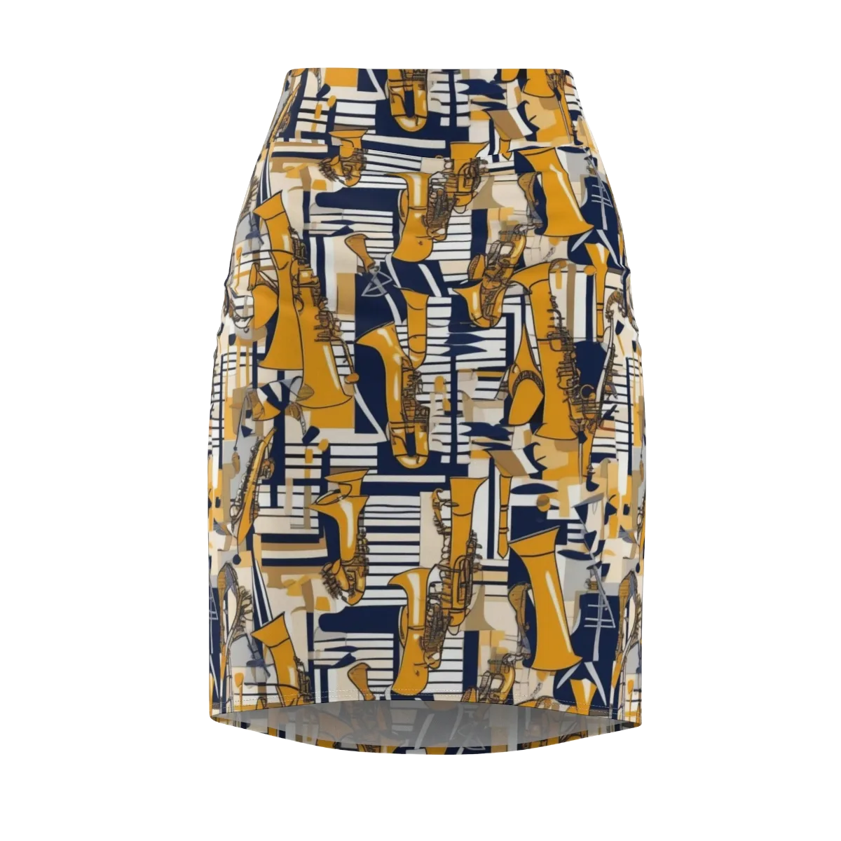 Saffron Swing on Pencil Skirt — Front