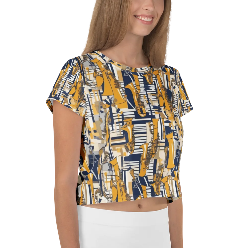Saffron Swing on Crop Tee — Right