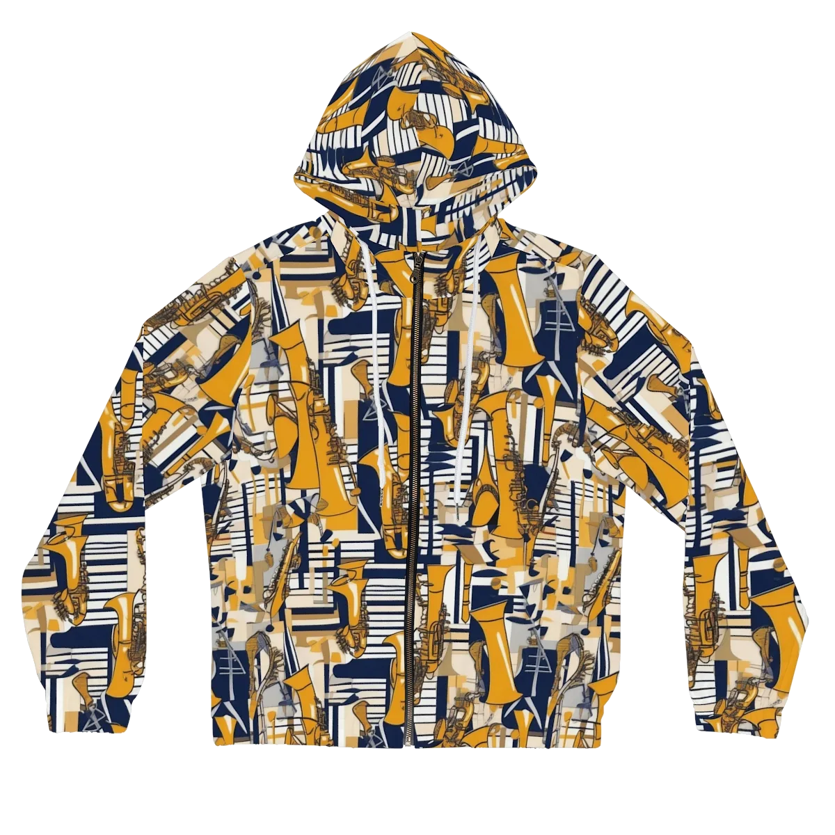 Saffron Swing on Women's Full-Zip Hoodie — Front