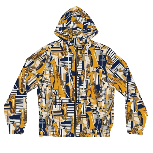 Saffron Swing on a Women's Full-Zip Hoodie