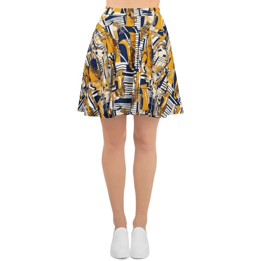 Saffron Swing on Skater Skirt — Front