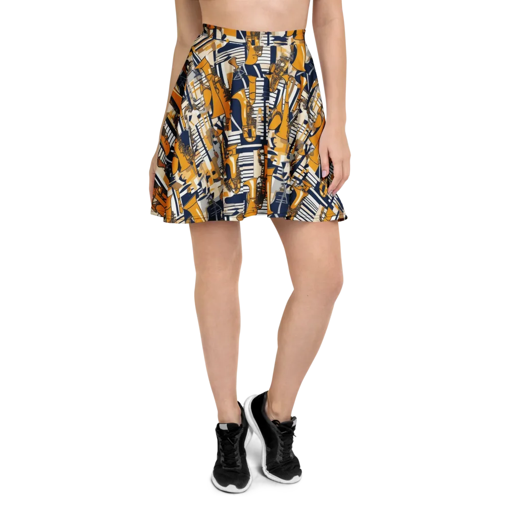 Saffron Swing on Skater Skirt — Front