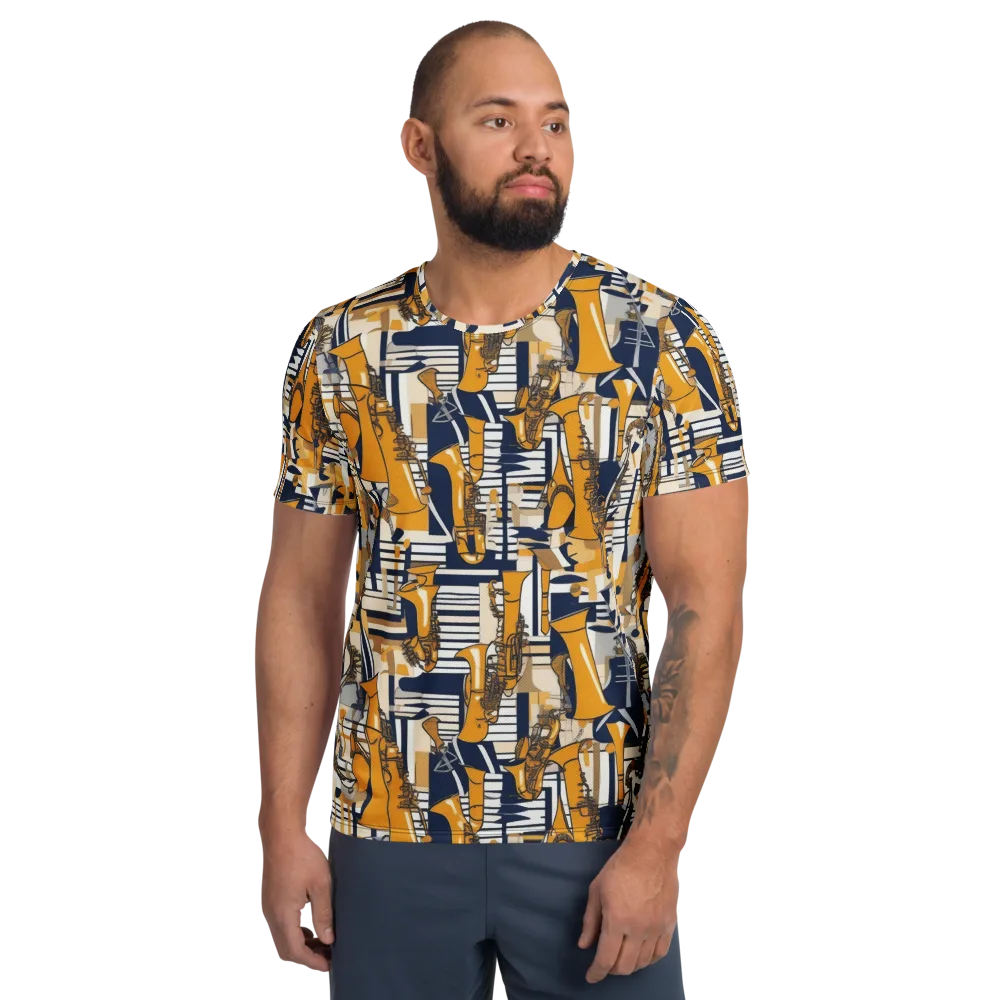 Saffron Swing on Men's Athletic T-Shirt — Front