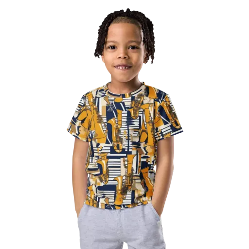 Saffron Swing on a Kids Crew Neck T-Shirt