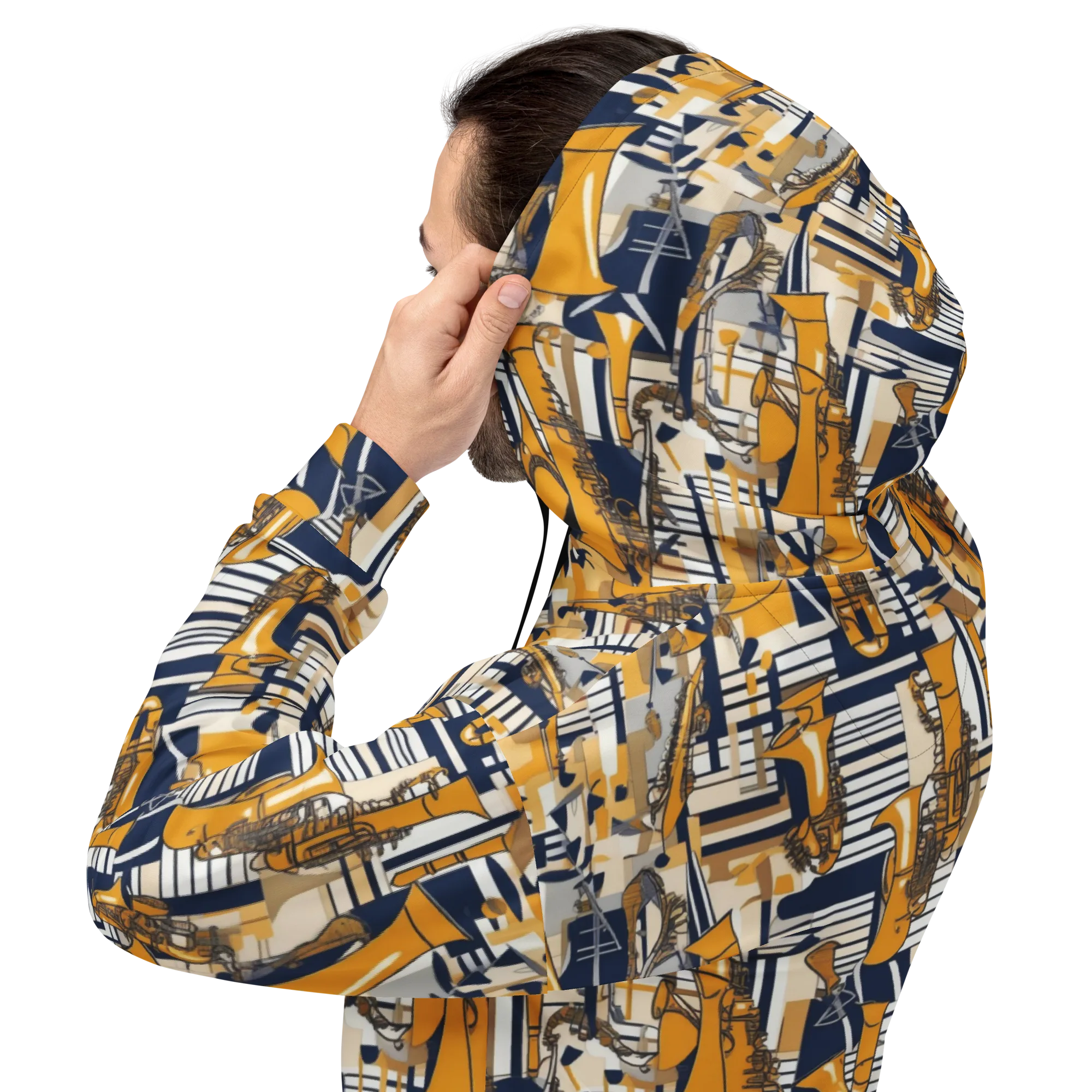 Saffron Swing on Hoodie — Back