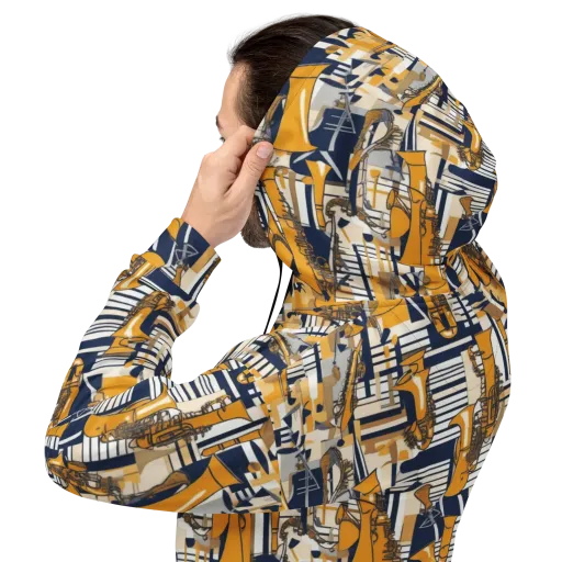 Saffron Swing on a Hoodie