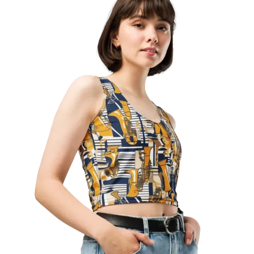 Saffron Swing on a Crop Top