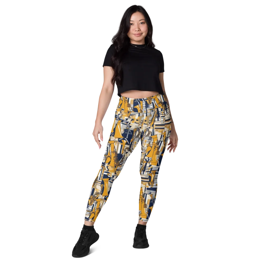 Saffron Swing on Leggings with Pockets — Front