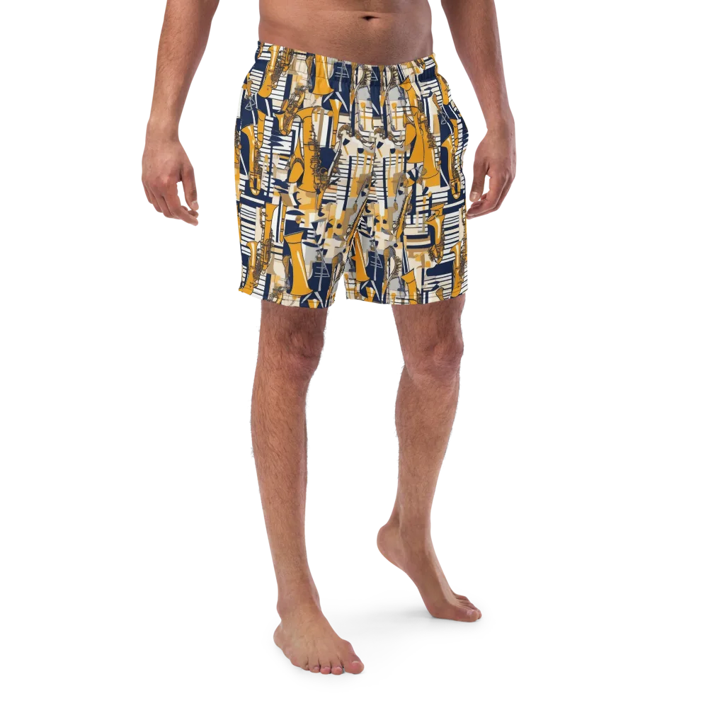 Saffron Swing on Swim Trunks — Front