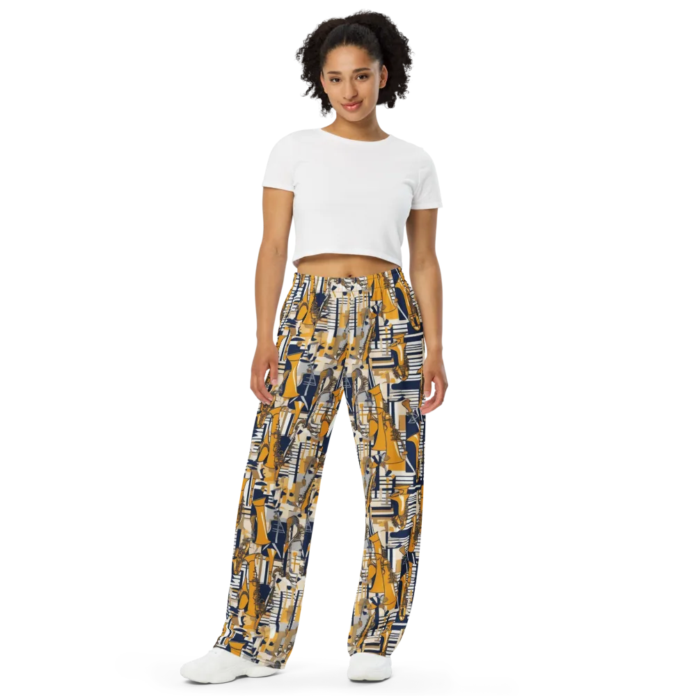 Saffron Swing on Wide-Leg Pants — Front