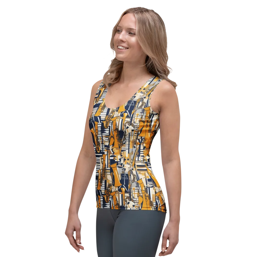 Saffron Swing on Women's Tank Top — Left Front