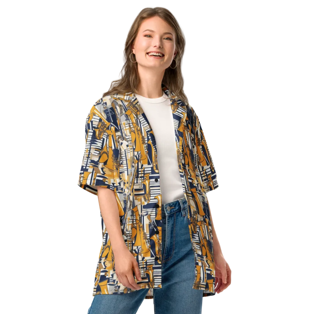 Saffron Swing on Button Shirt — Front