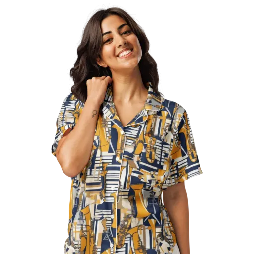 Saffron Swing on a Women's Short Sleeve Pajama Top