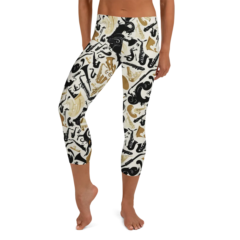 Brass Noir on Capri Leggings — Front