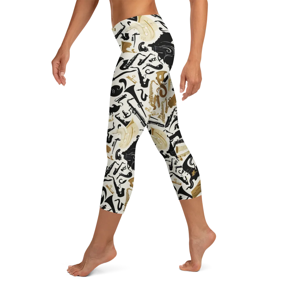 Brass Noir on Capri Leggings — Left