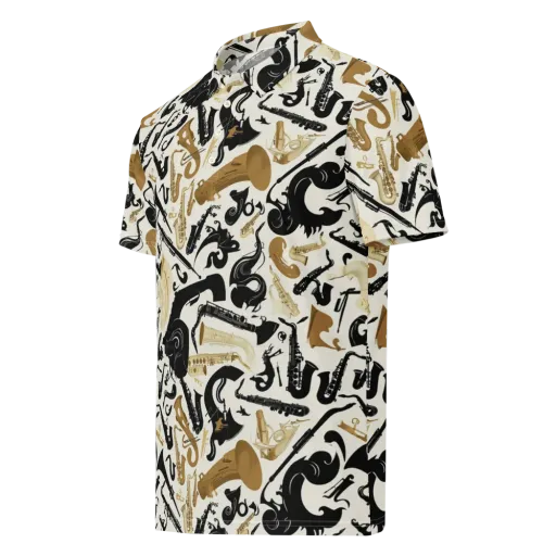 Brass Noir on a Men's Slim Fit Polo Shirt