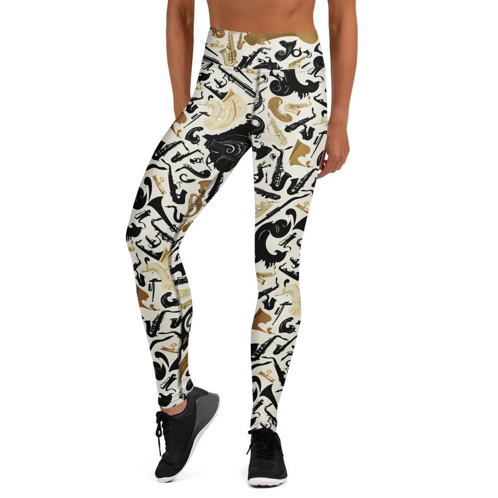 Brass Noir on Yoga Leggings — Front