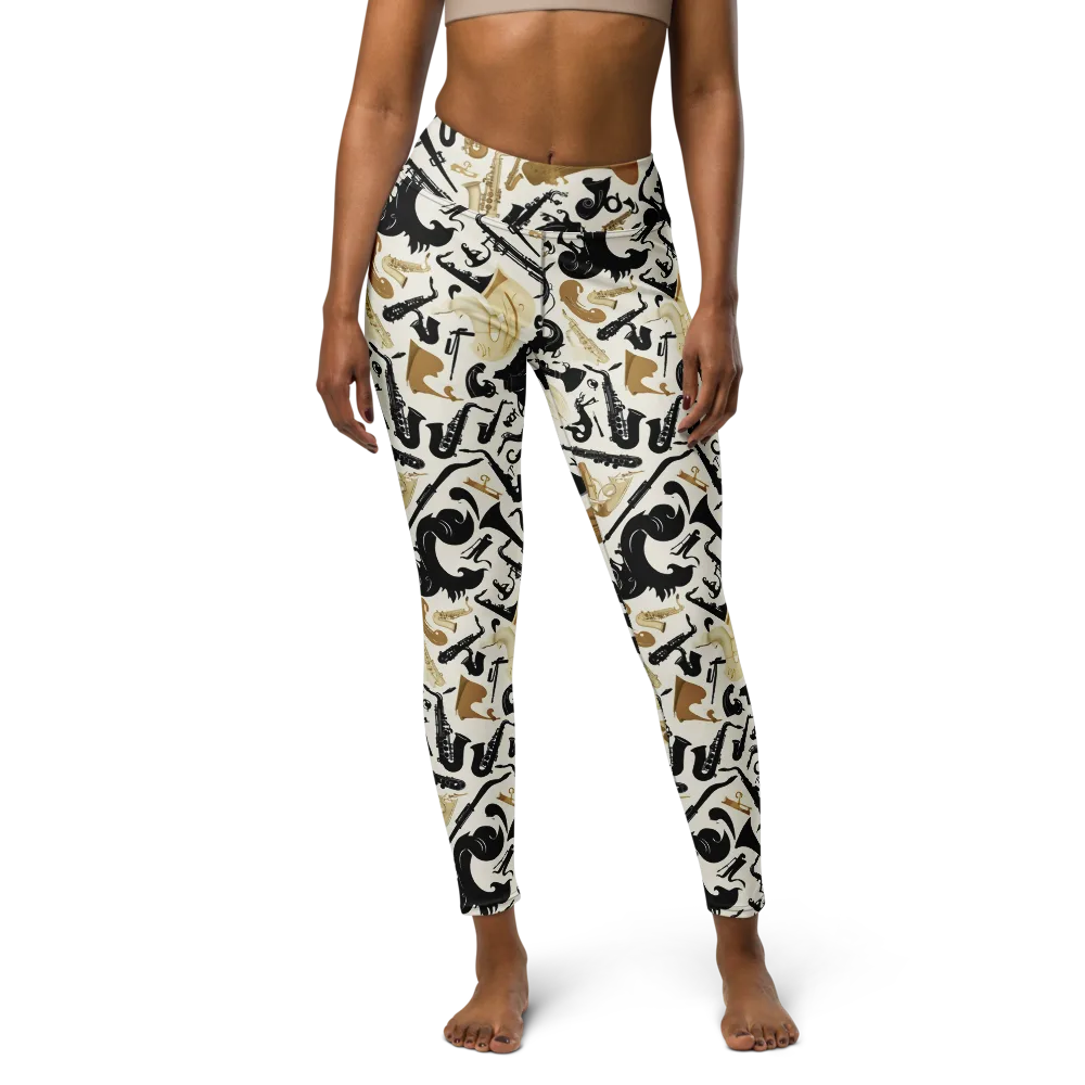 Brass Noir on Yoga Leggings — Front