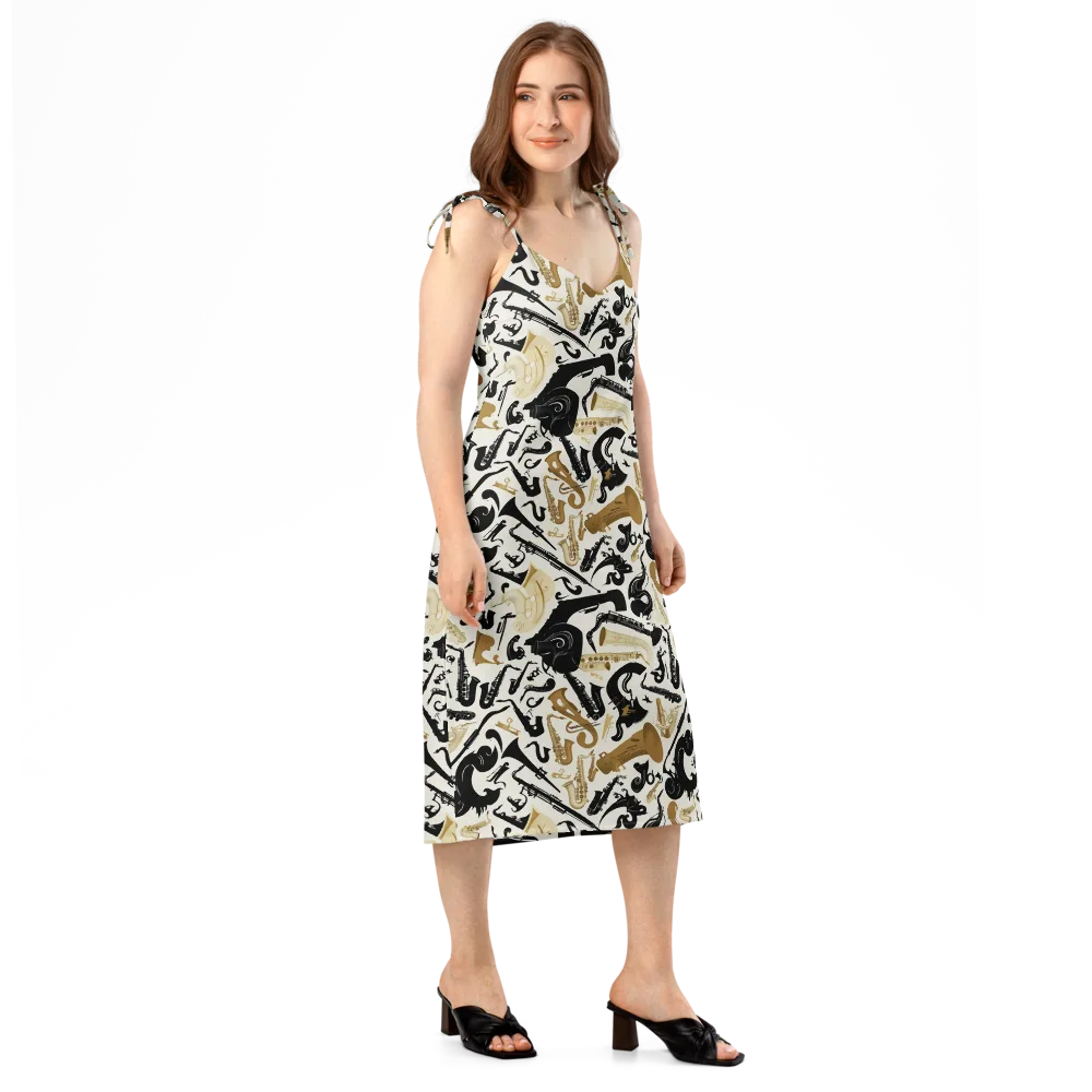 Brass Noir on Slip Dress — Right Front