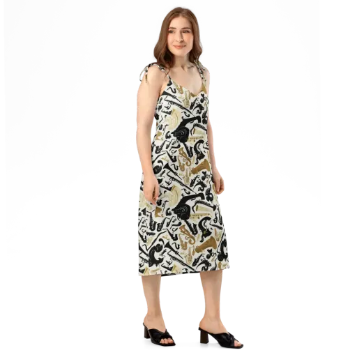 Brass Noir on a Slip Dress