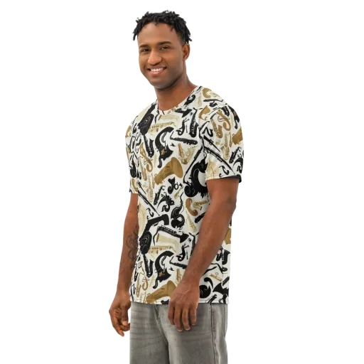 Brass Noir on a Men's Cotton Crew Neck T-Shirt