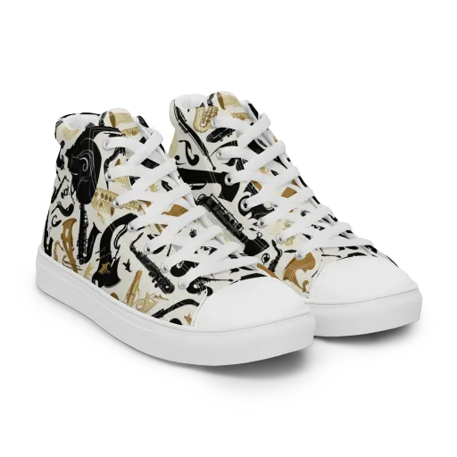 Brass Noir on a Men's High Top Canvas Shoes