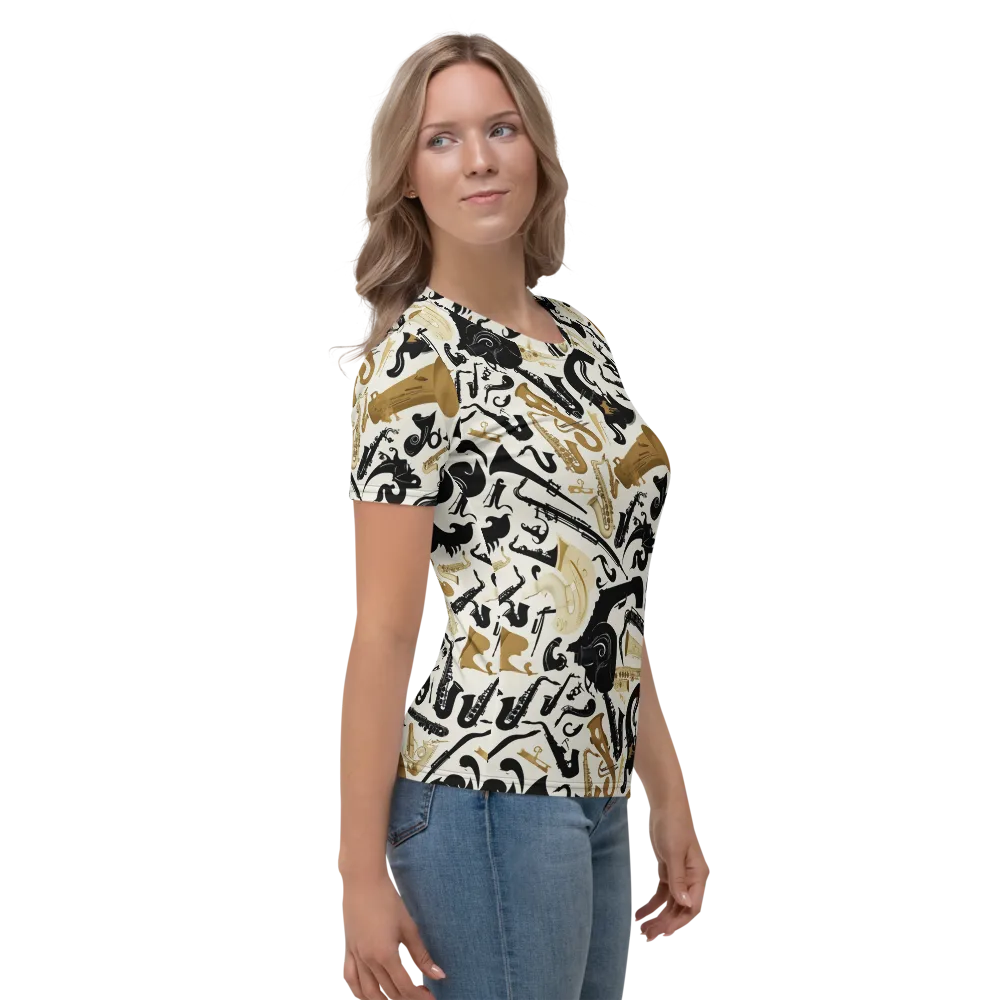Brass Noir on Women's Crew Neck T-Shirt — Right