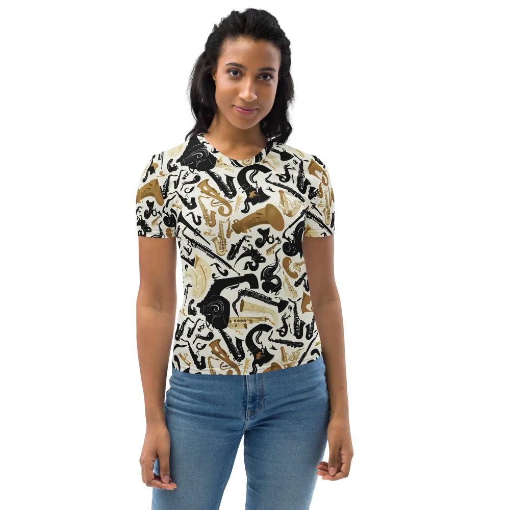 Brass Noir on Women's Crew Neck T-Shirt — Front