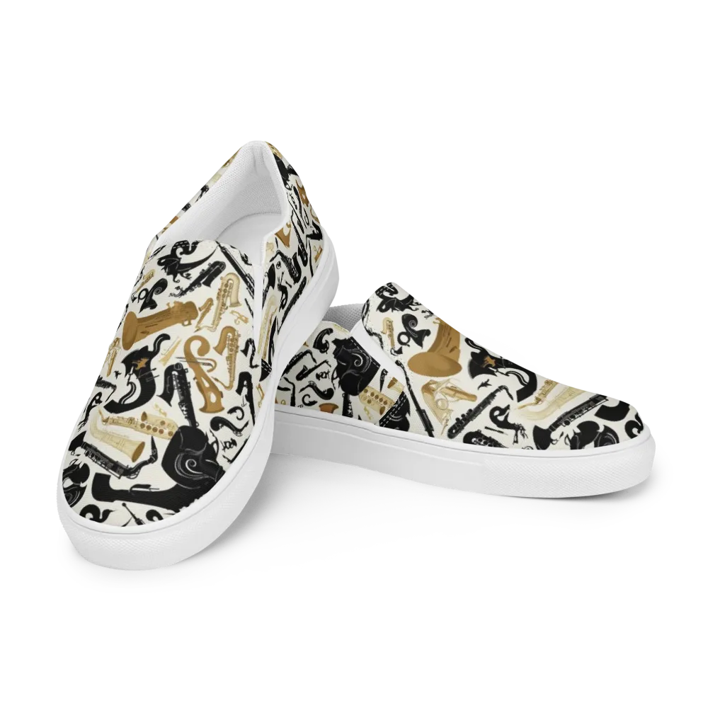 Brass Noir on Men's Slip-On Canvas Shoes — Left Front