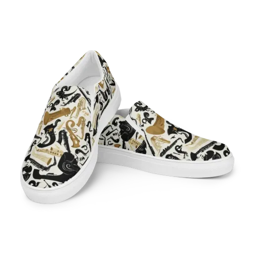 Brass Noir on a Men's Slip-On Canvas Shoes