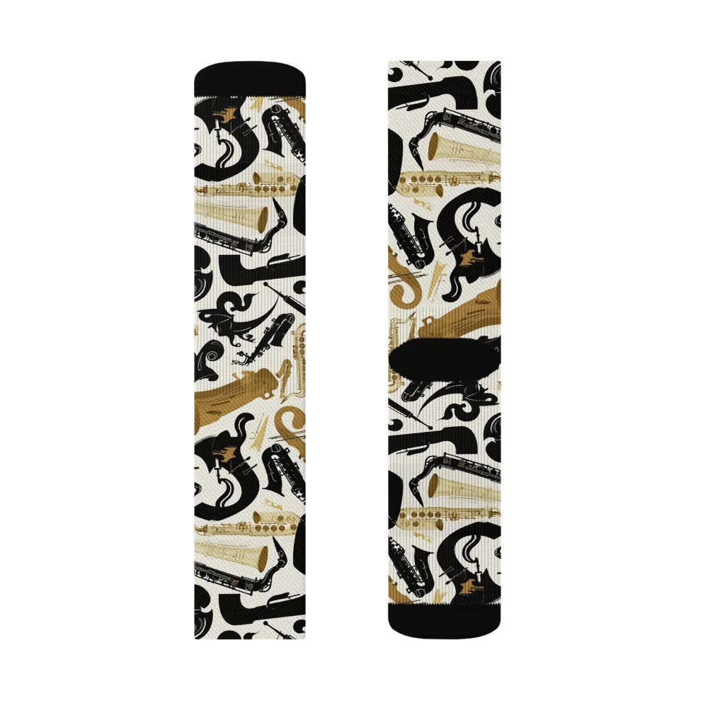 Brass Noir on Socks — Right Sock
